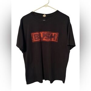 Bush Band Graphic Black T-Shirt Size Large Jerzees